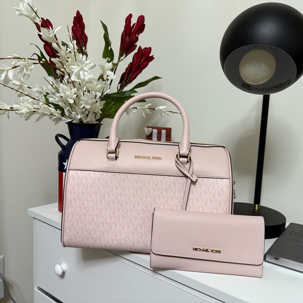 Michael Kors Blush Pink Satchel and Wallet